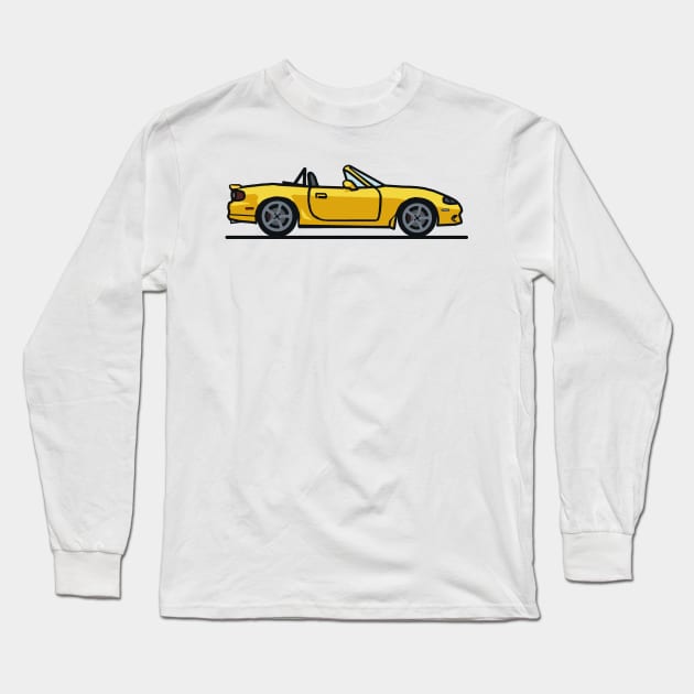 Mazda Mazdaspeed Miata Yellow Hardtop Long Sleeve T-Shirt by antipc